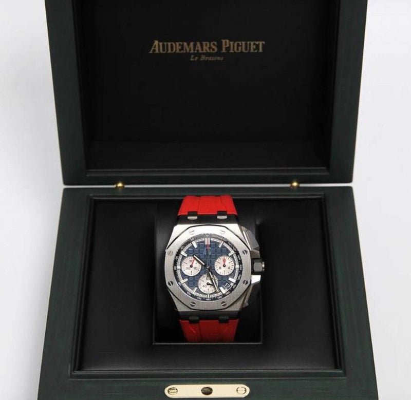 Audemars Piguet AP43 ROOC Blue Dial Rhodium Chrono Titanium - Velouré