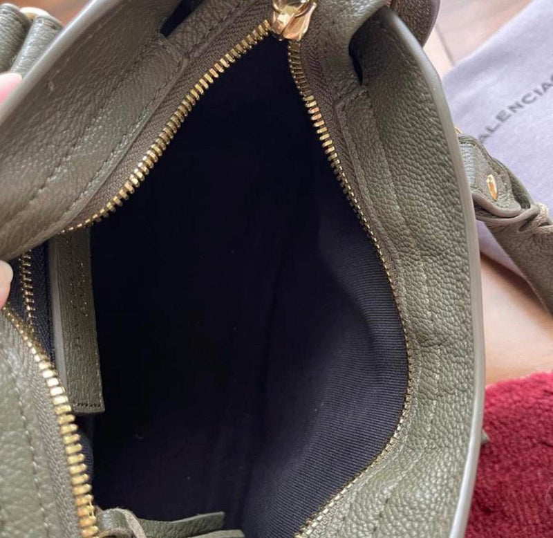 Balenciaga classic mini city bag 24 verty army authentic - Velouré