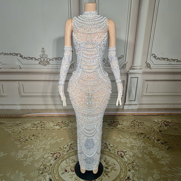 Celebrity Tea Party Singer Performance Dress - Velouré