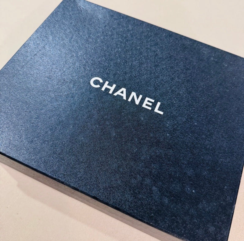 Chanel Black Leather CC Chain Sandals - Velouré