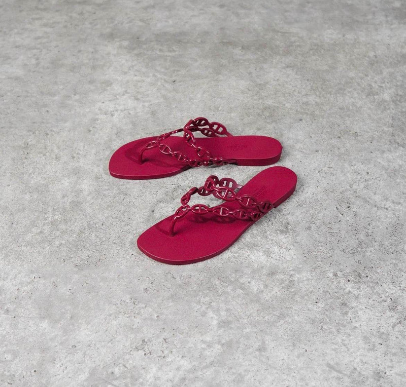 HERMES ISLAND JELLY RED WINE
SANDAL 100% ORIGINAL - 39 - Velouré