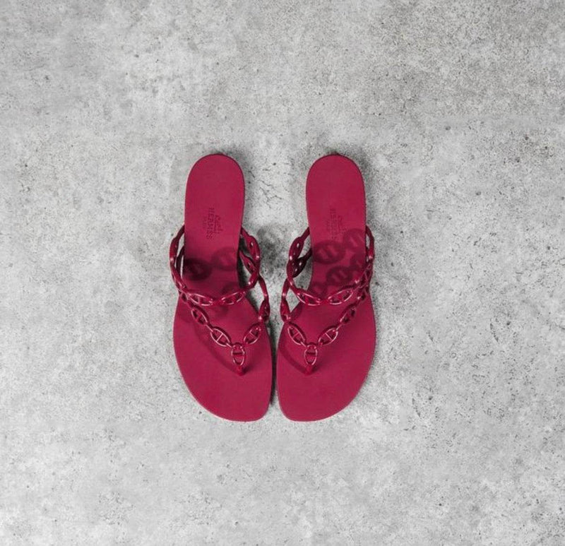 HERMES ISLAND JELLY RED WINE
SANDAL 100% ORIGINAL - 39 - Velouré