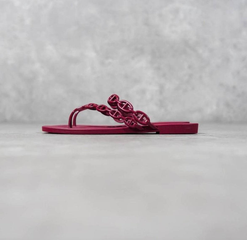 HERMES ISLAND JELLY RED WINE
SANDAL 100% ORIGINAL - 39 - Velouré