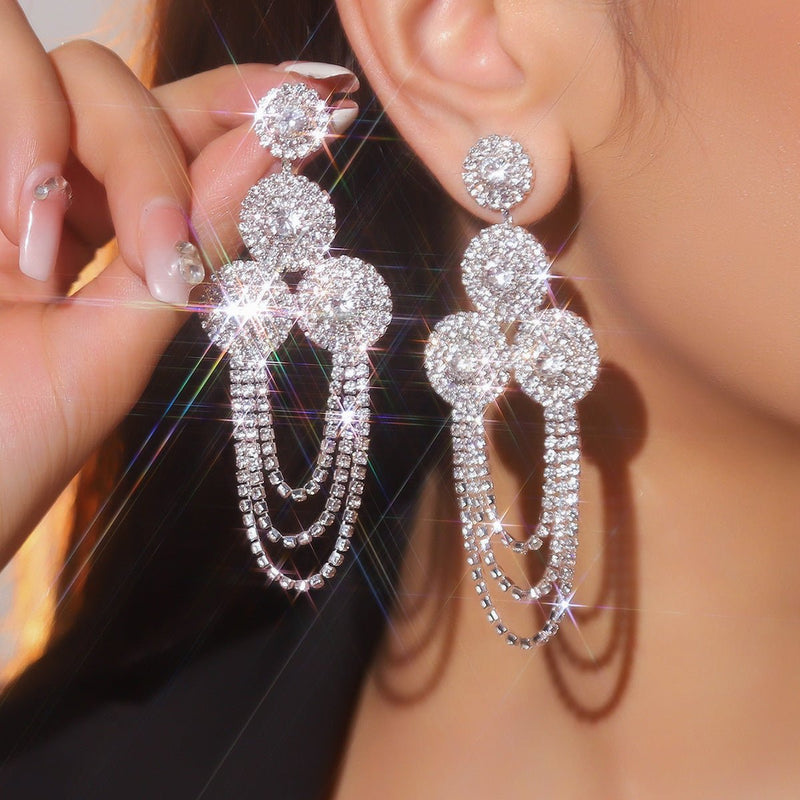 Shiny Rhinestone Earrings - Velouré