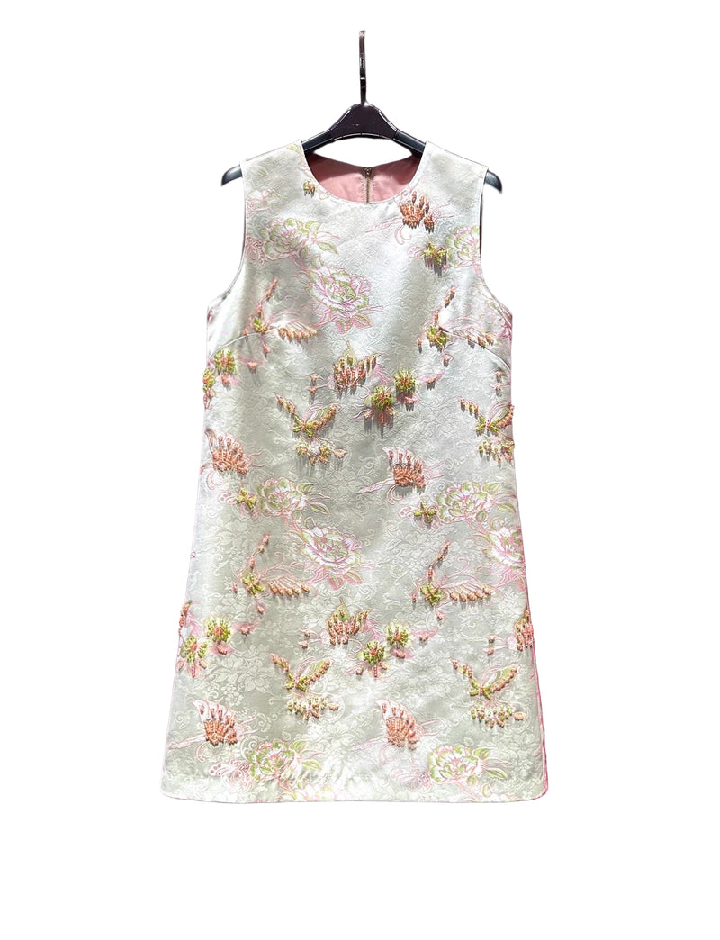 Sleeveless A - Line Dress - Velouré