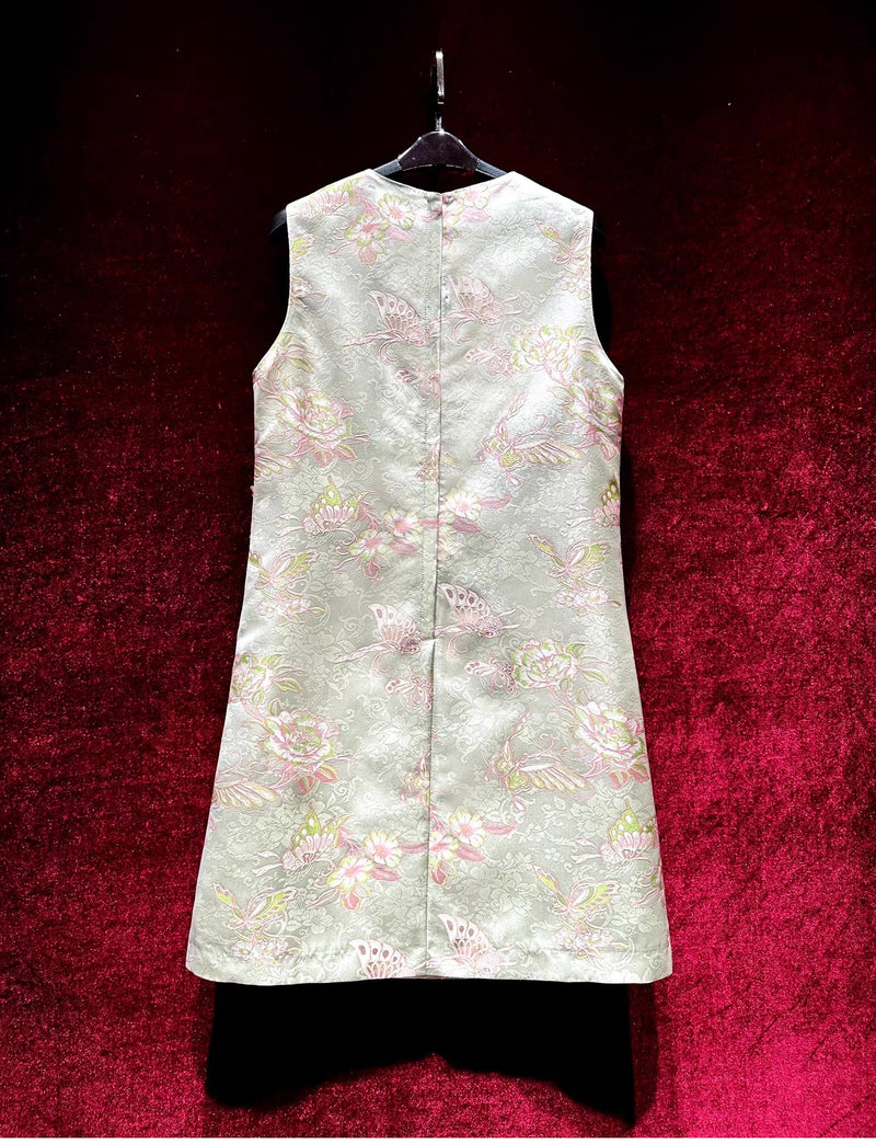 Sleeveless A - Line Dress - Velouré