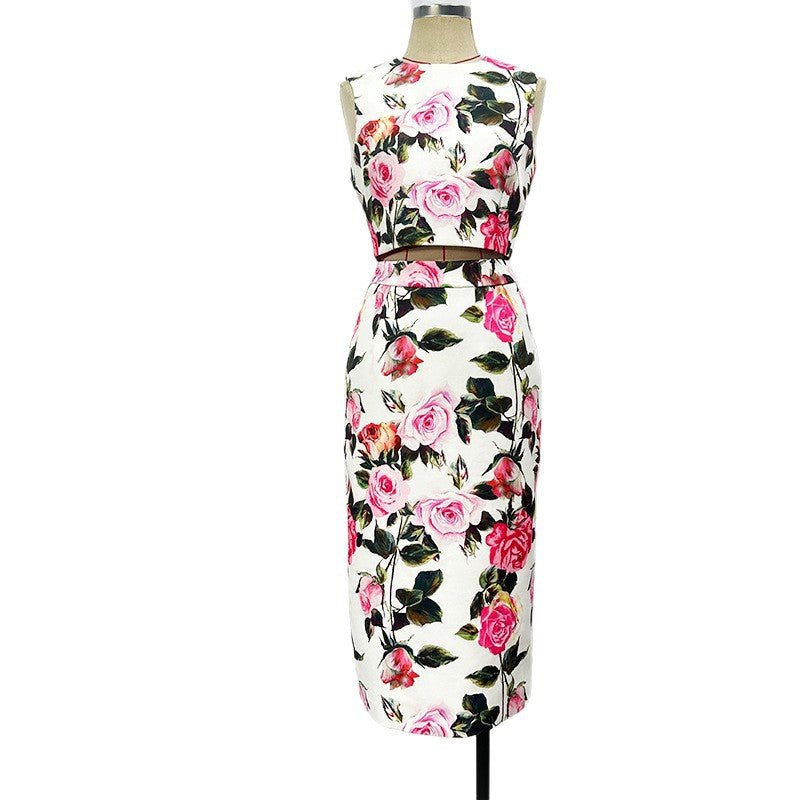 Vest top/long skirt two set - Velouré