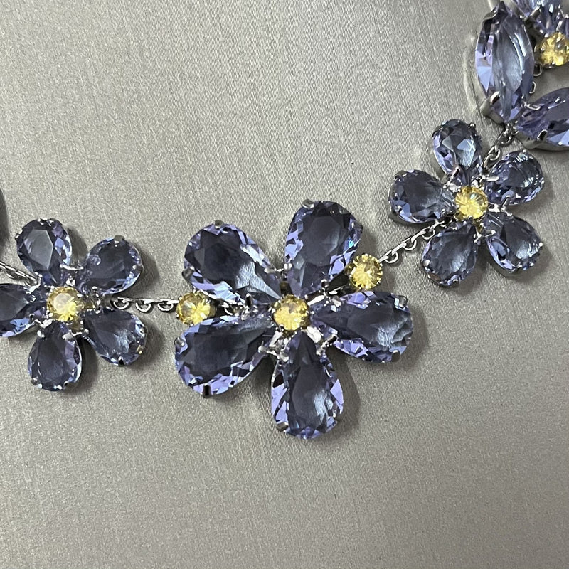 Zircon Flower Necklace - Velouré